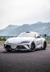 Toyota Supra MK5 A90 A91 3.0 2.0 2020-ON with Aftermarket Parts - "Hyperion" Narrow Body Front Bumper & Lip Carbon Fiber / FRP from Robot Craftsman
